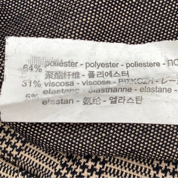 Zara Houndstooth Stretch Pants Basic Collection Size Large - Picture 6 of 8